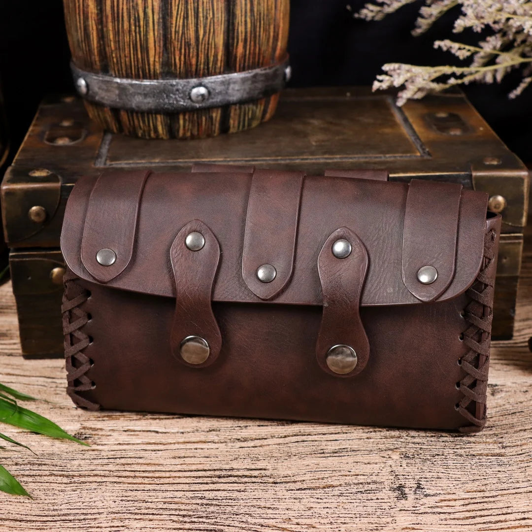 Medieval Vintage Money Pouch Bag Costume Accessory Men Women Viking