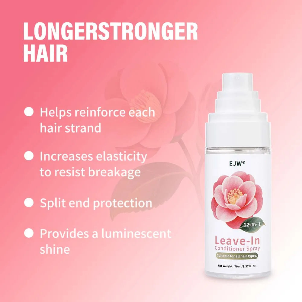EJW Leave-In Conditioner Spray – Keratin Anti-Frizz Detangler