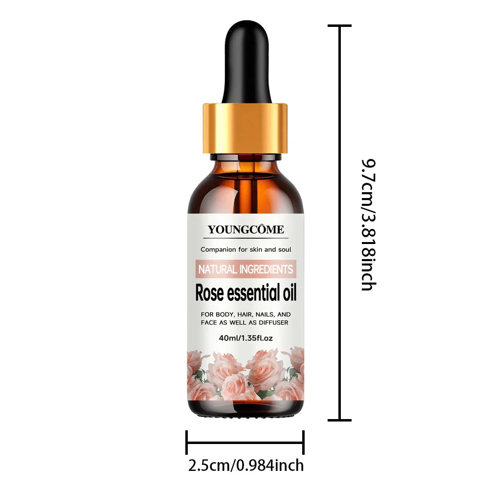 Natural Rose Essential Oil – Hair, Face & Body Moisturizer