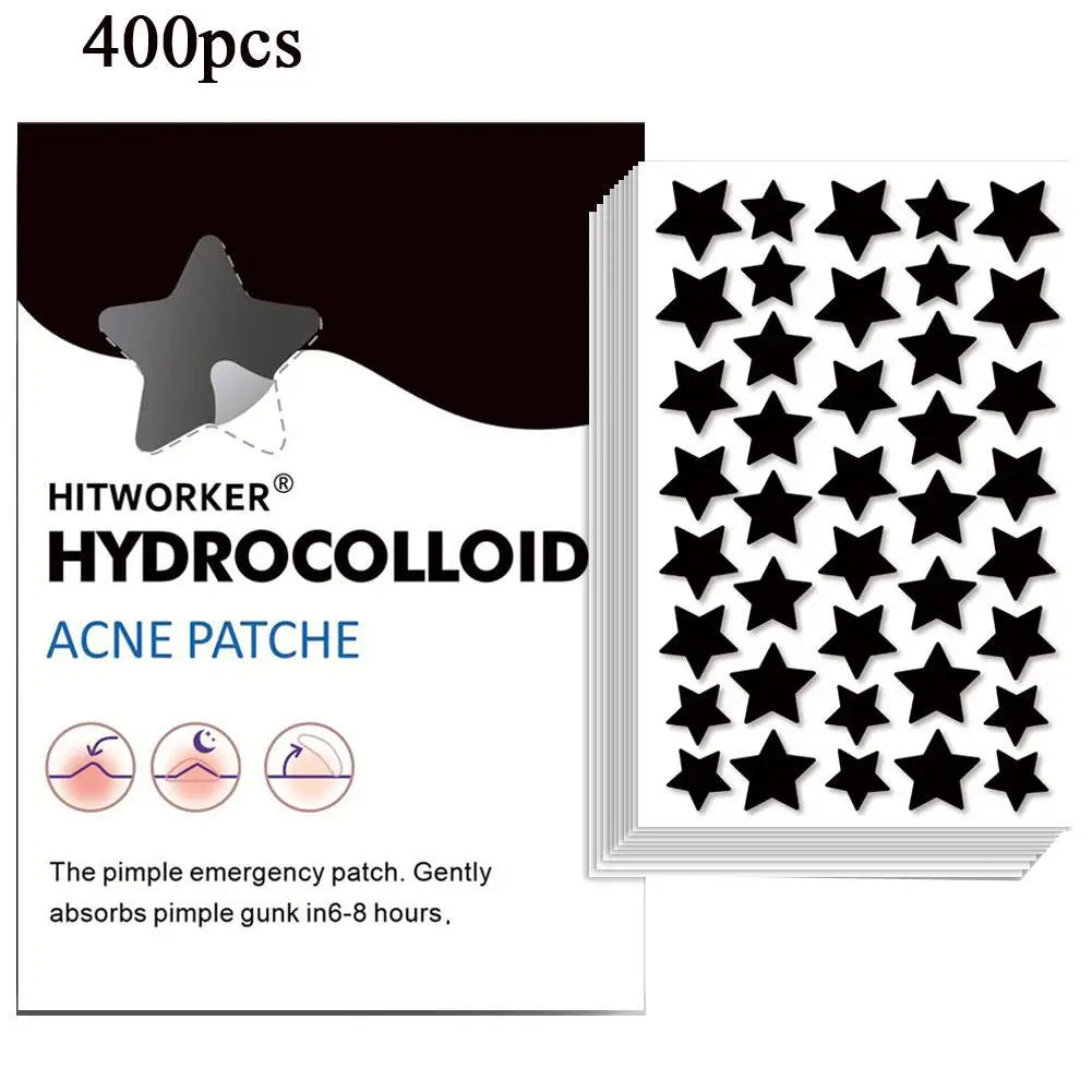 Jaysuing Black Star Hydrocolloid Acne Patches – 200 or 400 Count Pimple Popper Sticker Kit for Covering Zits & Blemishes Peaceful Pleasures Health and Wellness 400pcs