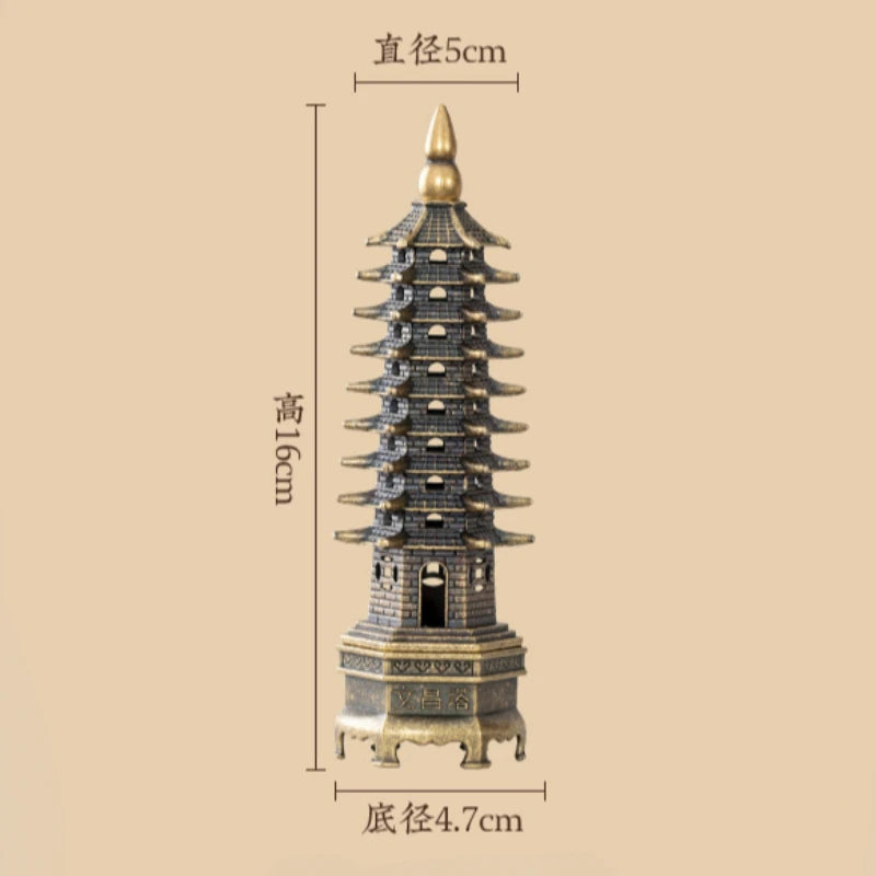 Feng Shui Vertical Incense Burner 3D Model China Wenchang Pagoda Home use incense burner holder Home Decoration Metal Handicraft Peaceful Pleasures Health and Wellness