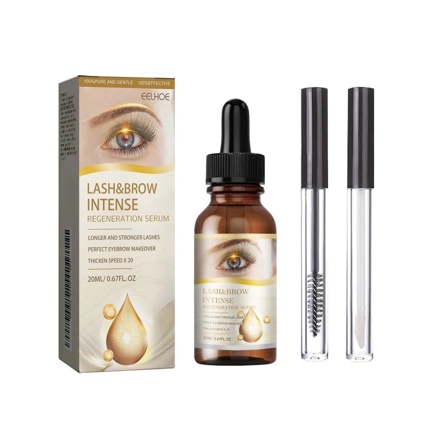 EELHOE Eyelash Growth Serum – Longer Thicker Curled Lashes 20ml