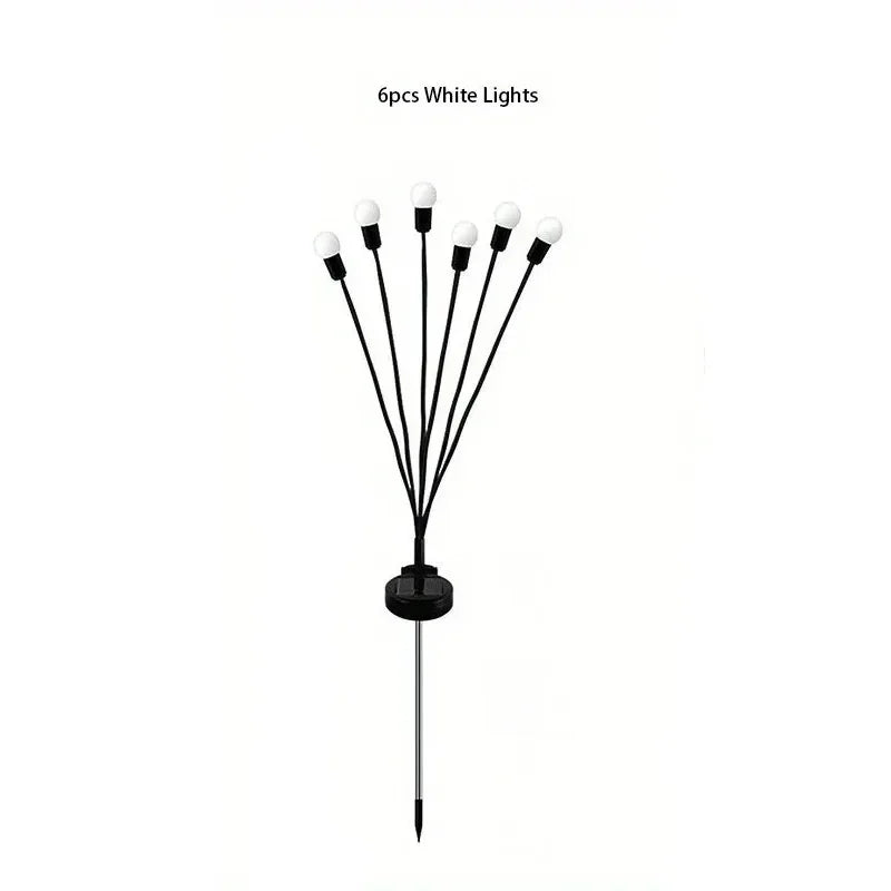 Solar Firefly Garden Stake Lights – 6pc LED Outdoor Spotlight