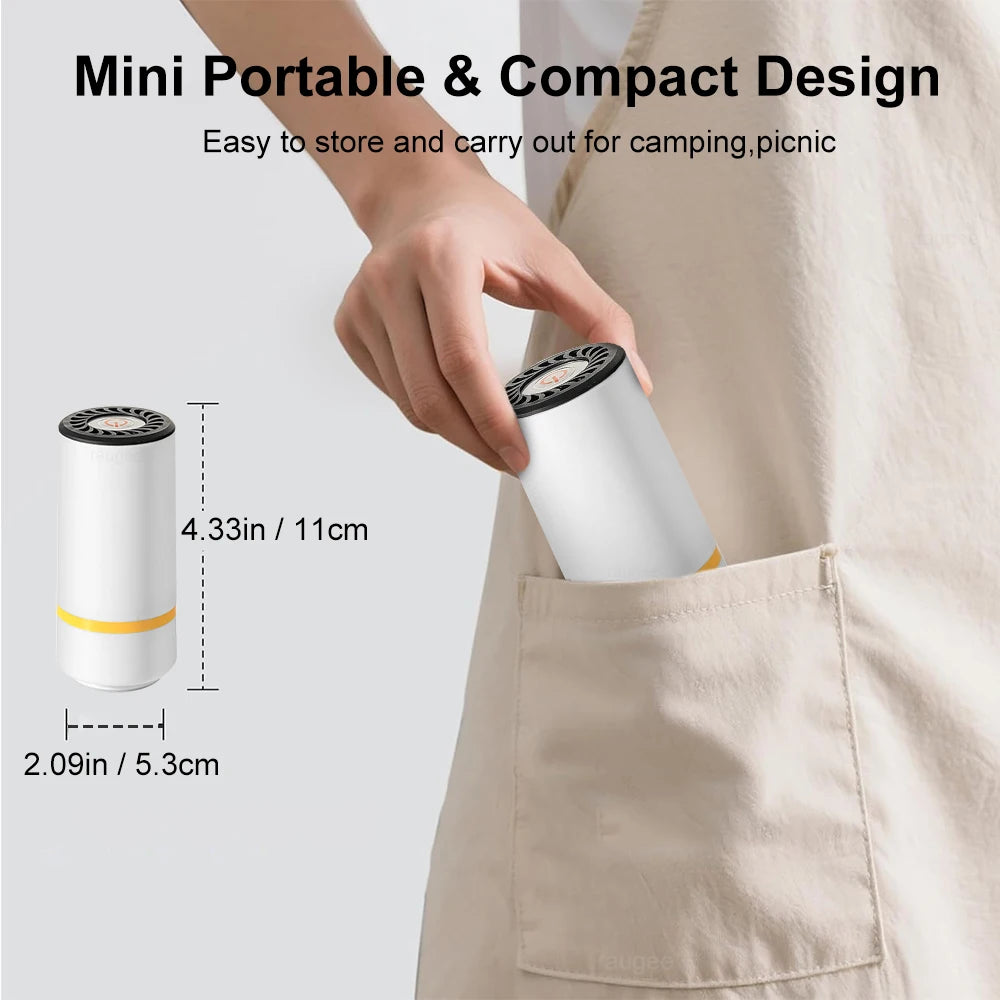 Mini Electric Air Pump USB Rechargeable Automatic Vacuum Compression Machine for Food Fresh-Keeping Storage Bags Vacuum Pump Peaceful Pleasures Health and Wellness