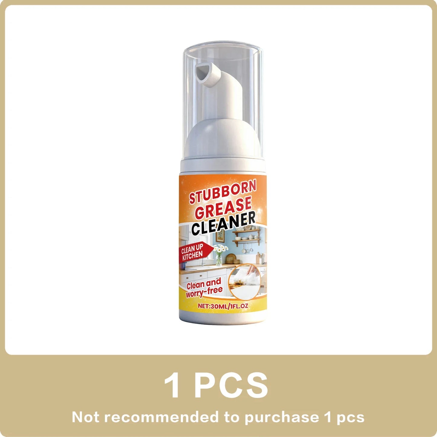 Kitchen Grease Foam Cleaner | Stove & Range Hood Degreaser