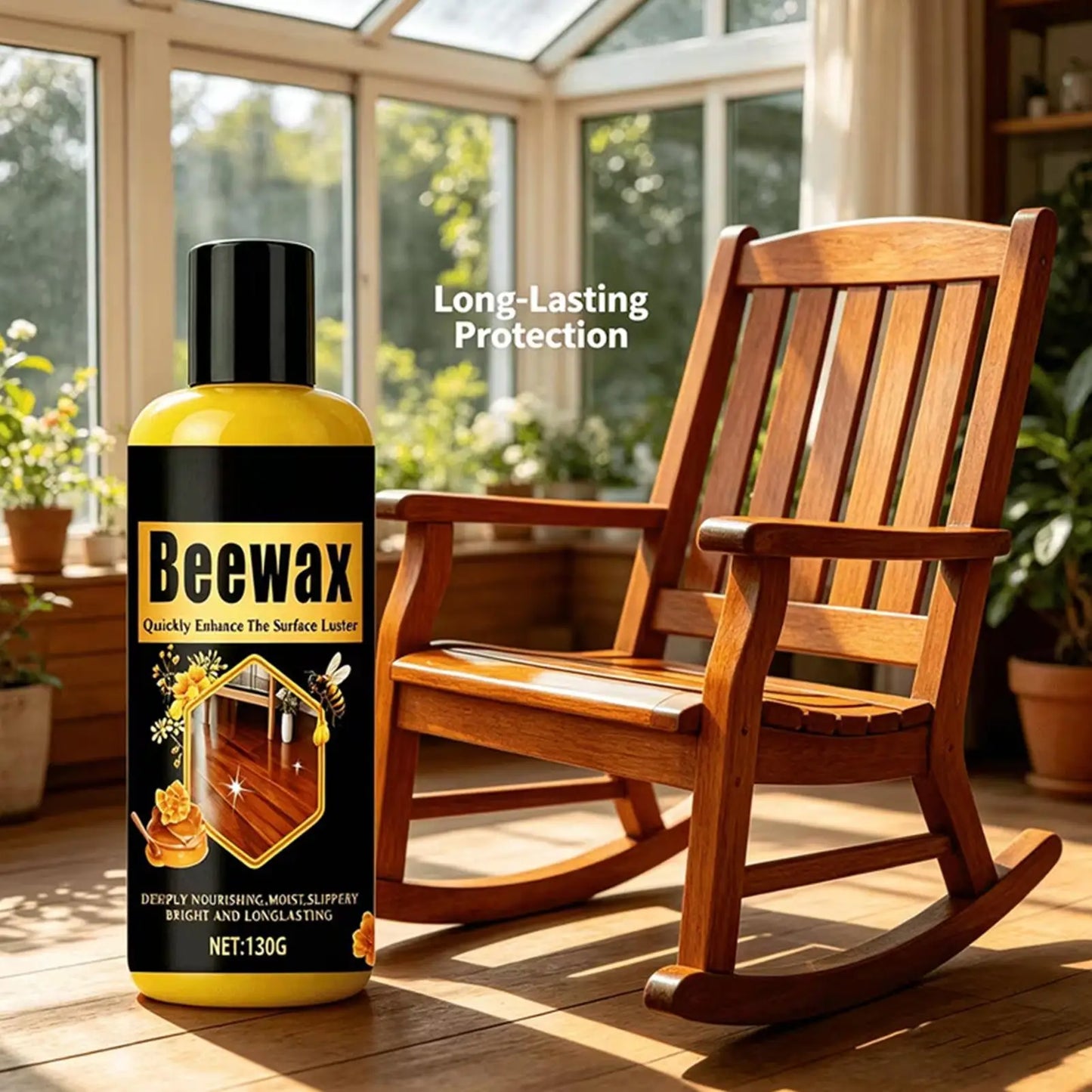 Natural Beeswax Wood Polish Paste 130g – Furniture Restorer