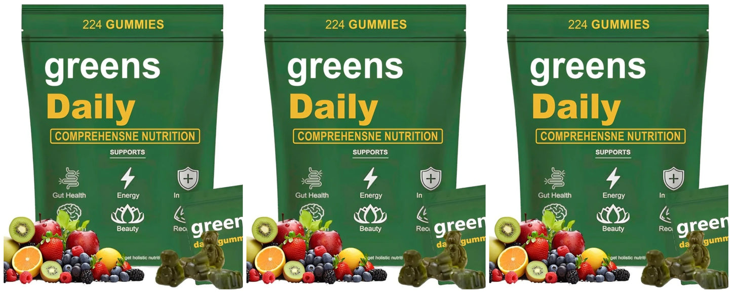 Greens Gummies Organic Spirulina & Chlorella | 60+ Nutrients