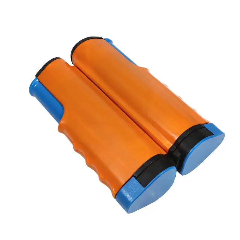 Retractable Ping Pong Net Portable Table Tennis Training Net Rack Universal Anywhere Practice Exercise Equipment Peaceful Pleasures Health and Wellness orange