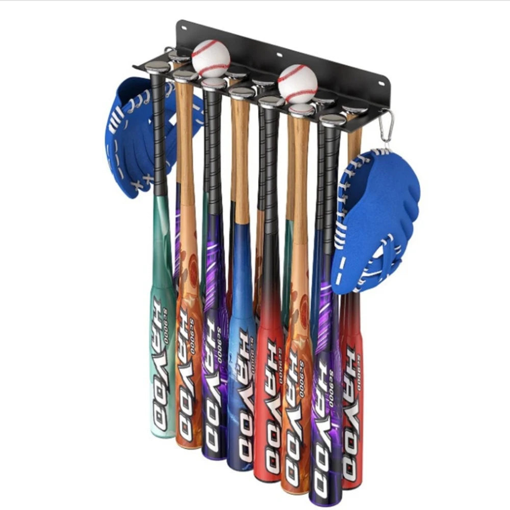 Wall Mounted Baseball Bat Storage Rack, Multi-Purpose Hook Suitable for Home Gym Equipment Peaceful Pleasures Health and Wellness