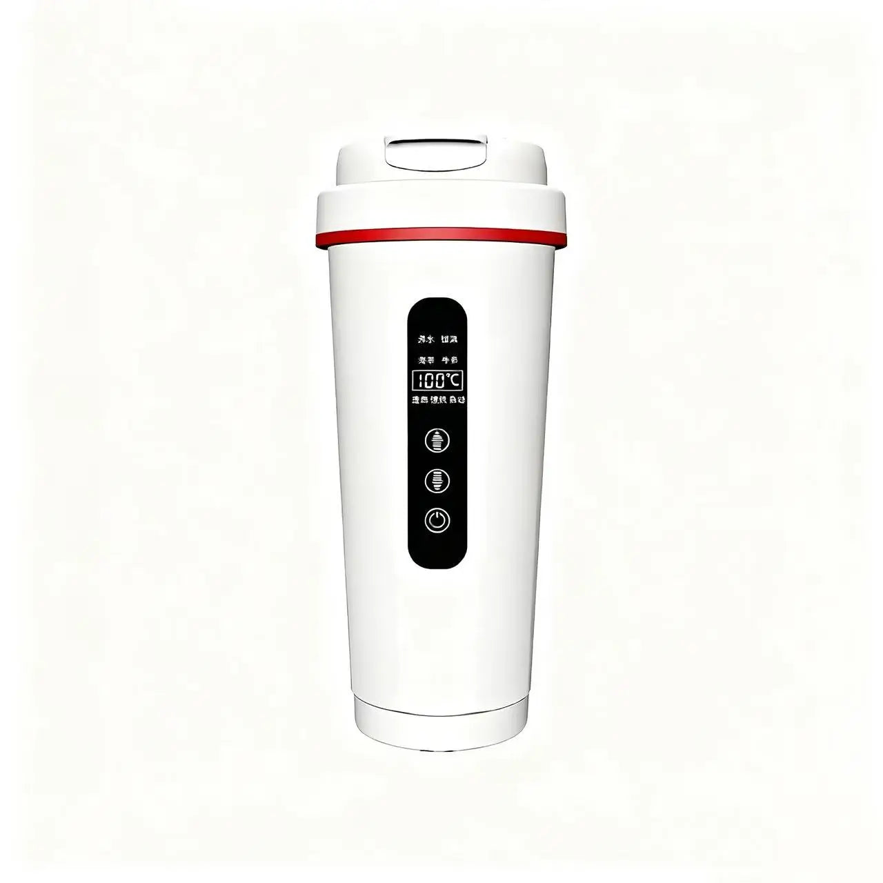 500ML Large Capacity Car-Mounted Electric Heating Cup Intelligent Thermal Insulation Water Boiler Universal Car Hot Water Maker Peaceful Pleasures Health and Wellness White