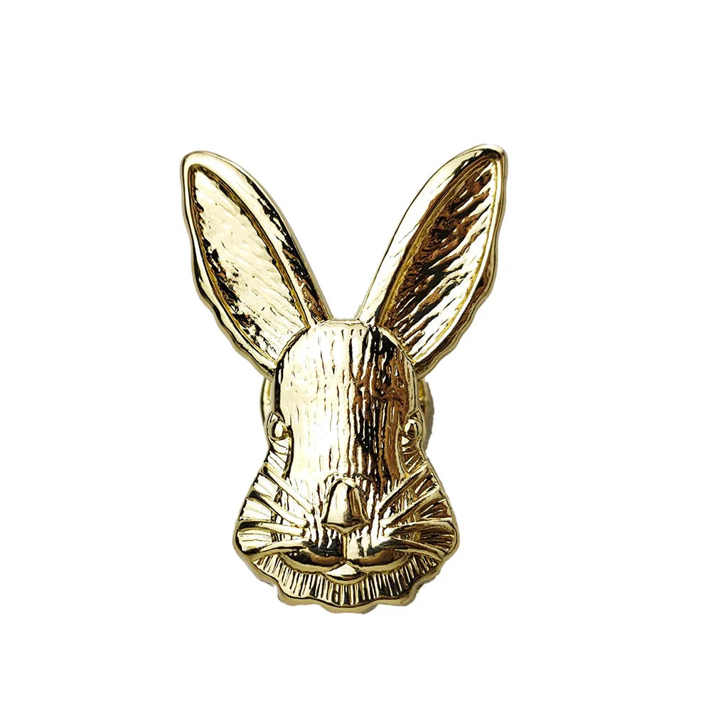 Retro Easter Bunny Brooch Pin | Zinc Alloy Rabbit Badge