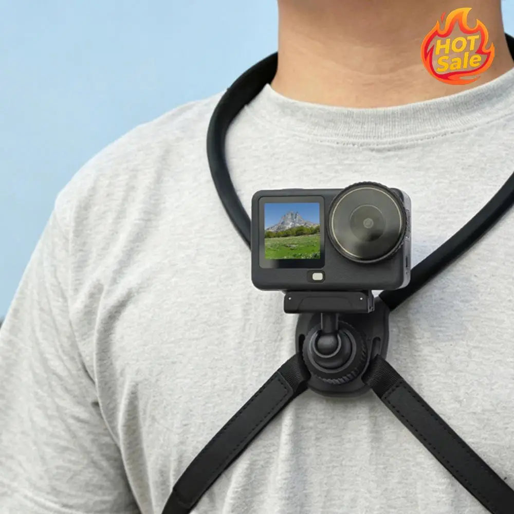 Silicone Magnetic Neck Mount Camera Holder – 360°+90° FPV