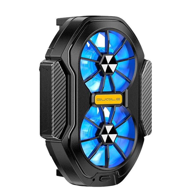 Dual Fan Phone Cooler Portable Gaming Heat Sink Type-C