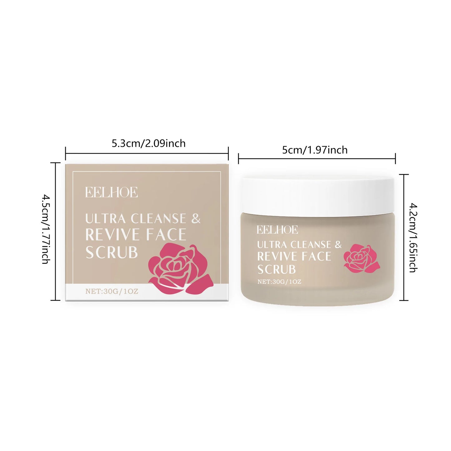Eelhoe Rose Exfoliating Face Powder – Cleanse & Soften 30g