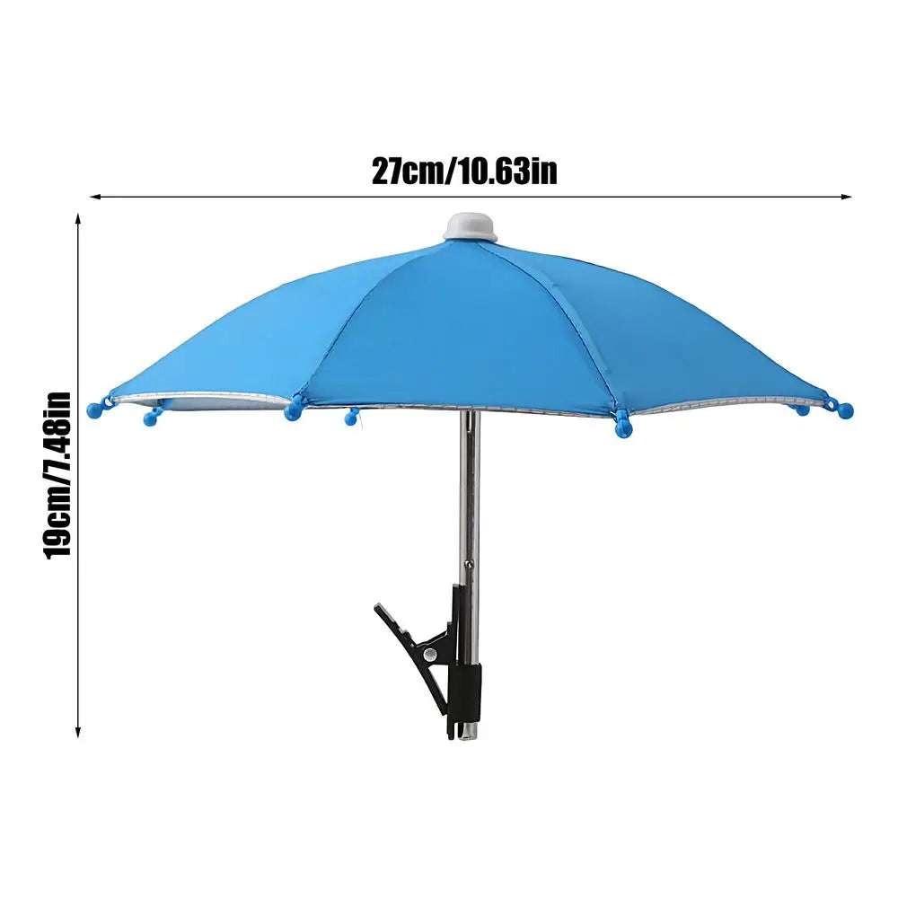 Cell Phone Umbrella Holder with Clip for Sun Shade Cell Phone Umbrella Sun Protection Phone Clip Blocking Cellphone Accessories Peaceful Pleasures Health and Wellness SkyBlue