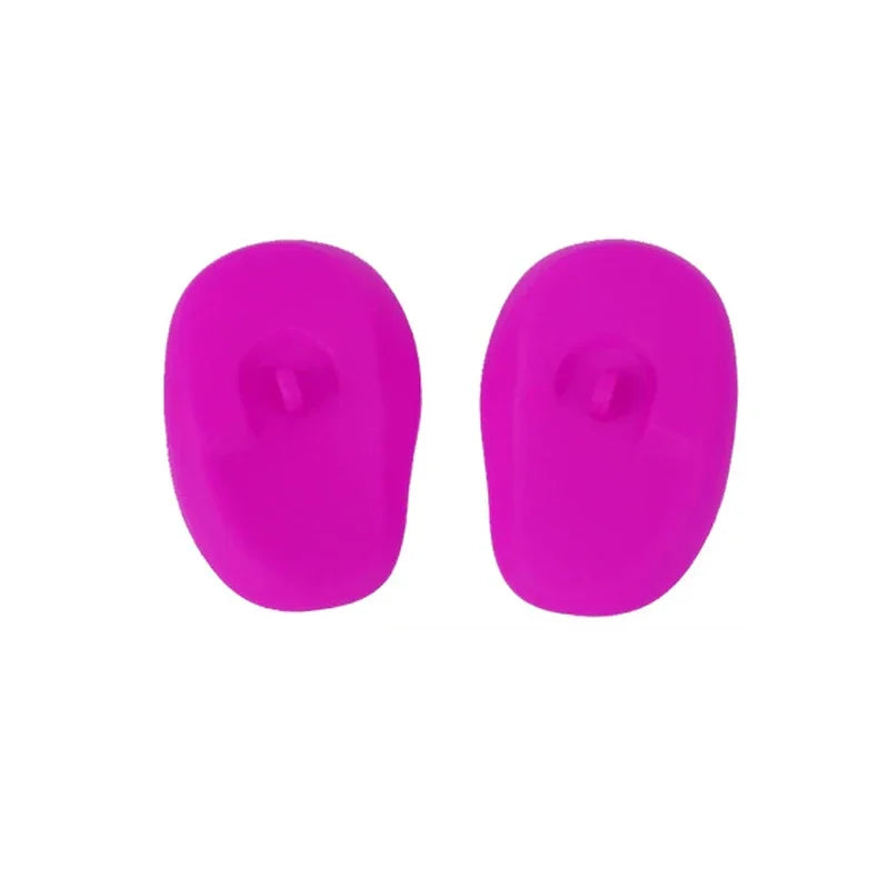 2pcs Silicone Earmuffs Ear Waterproof Salon Ear Shield Hair Coloring Ear Cover Dyeing Protector Caps Shower Styling Accessories Peaceful Pleasures Health and Wellness Purple