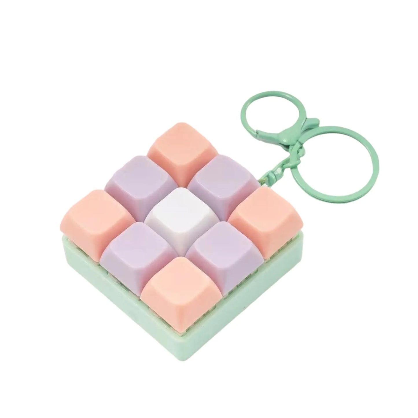 9-Key Fidget Keyboard Keychain Toy | Tactile Sensory Desk Toy Fidget Keychain Toy Peaceful Pleasures Health and Wellness A One Size