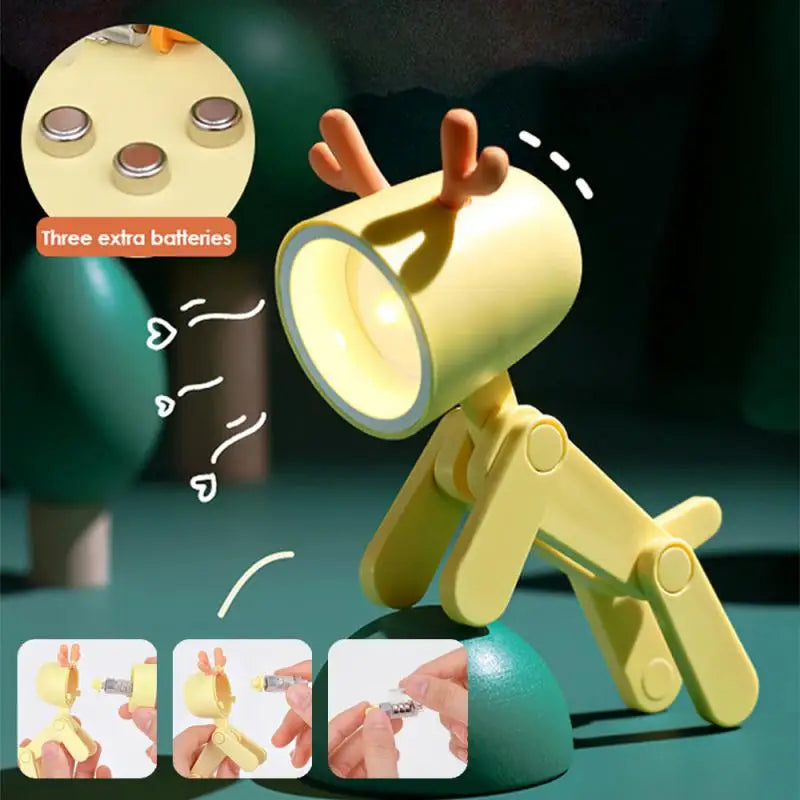 Cute Cartoon Pet LED Mini Folding Desk Lamp | Night Light