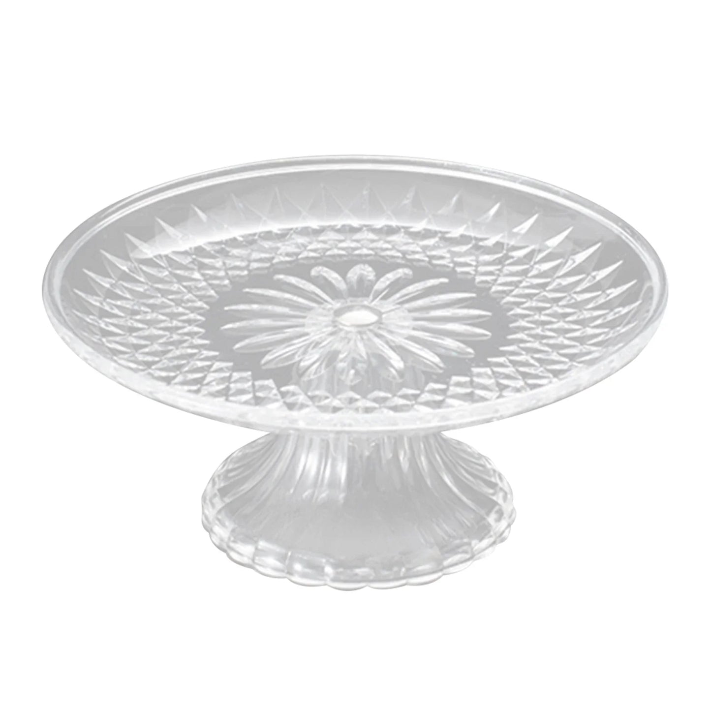 Clear Acrylic Snack & Fruit Serving Tray | Round PET Plate