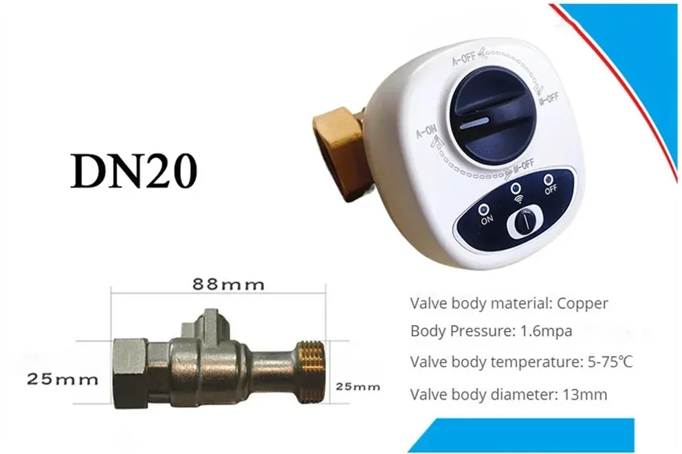 WiFi Smart Ball Valve DN15/DN20/DN25 – Alexa & Google Home