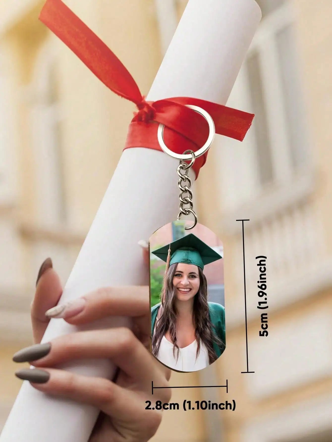 Custom Graduation Photo Keychain | Engraved Name Class of 2026