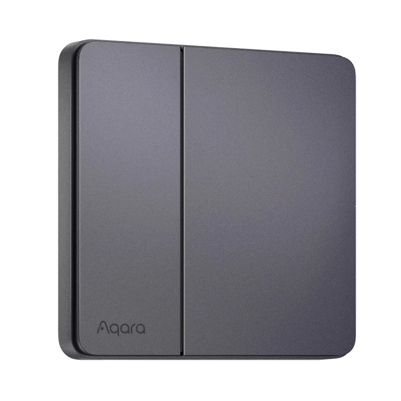 Aqara Smart Wall Switch Z1 More Control Zigbee 3.0 Compatible with Single Live/Neutral Wire Design Work With Mi home HomeKit APP Peaceful Pleasures Health and Wellness Gray-1 key