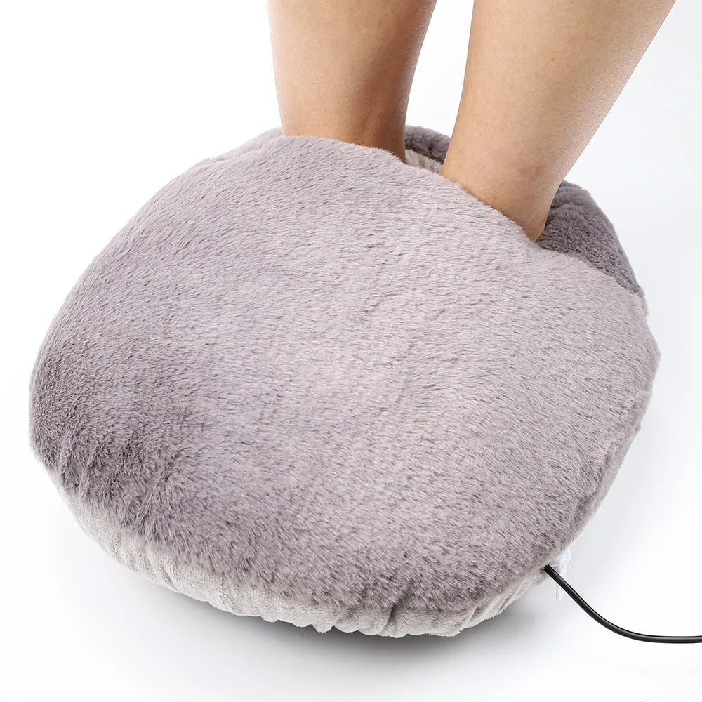 USB Electric Foot Warmer Pad – Plush Heated Mat for Home & Desk