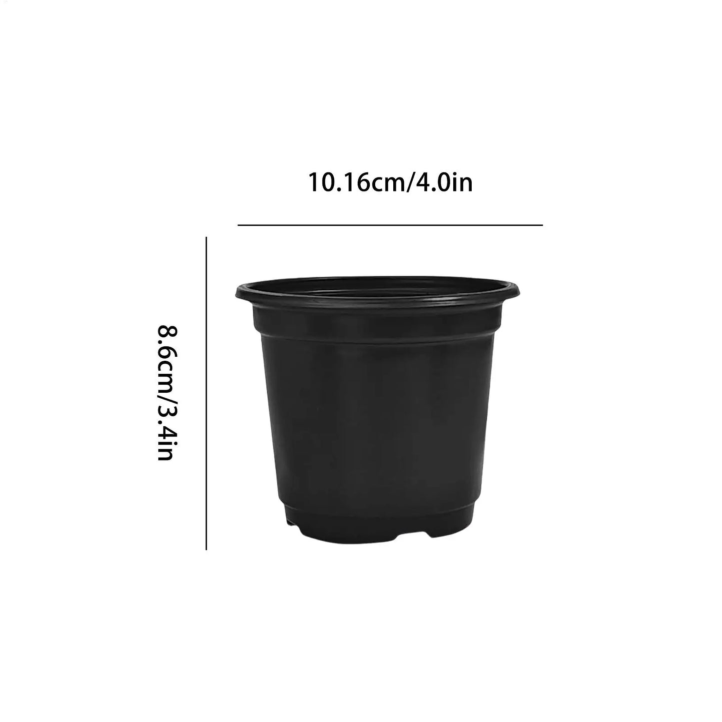 100-Pack 4-Inch Nursery Pots with Drainage Holes | Propagation