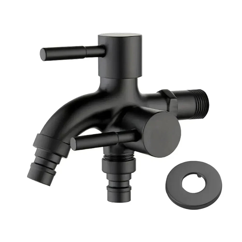 Dual Outlet Faucet – 1 Inlet 2 Outlets, Bidet & Washing Machine