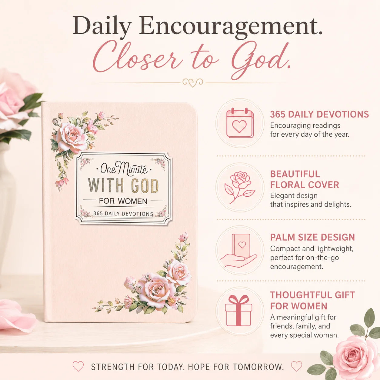 One Minute God Devotional Journal Women Daily Prayer Reflection