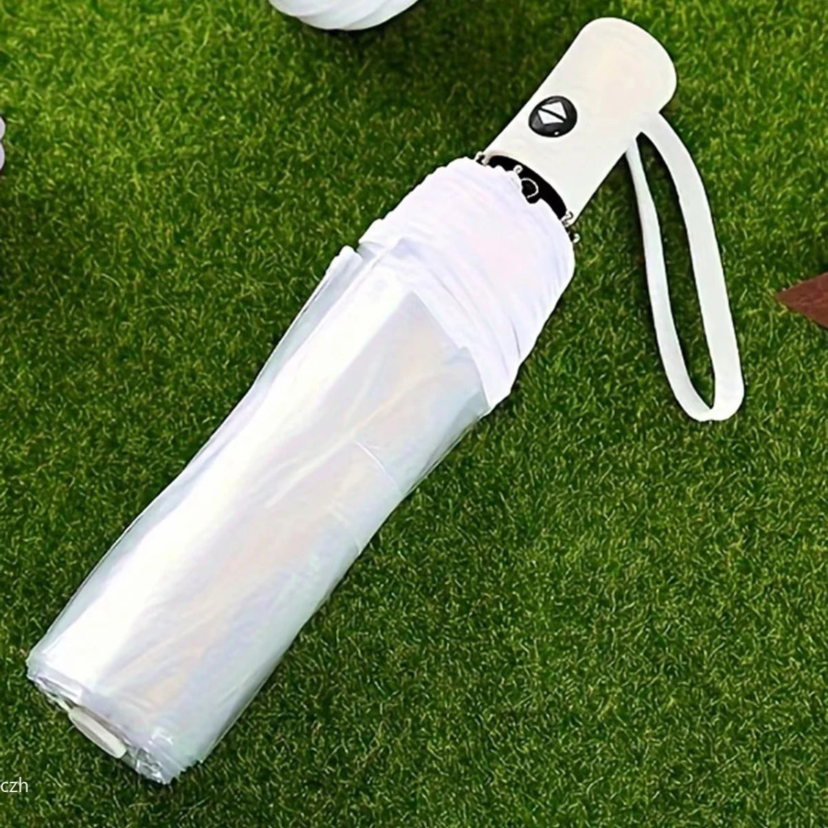 1pc-Korean Transparent Umbrella Folding Automatic Open And Close Umbrella Mori Three-fold Student Sunny Umbrella Peaceful Pleasures Health and Wellness