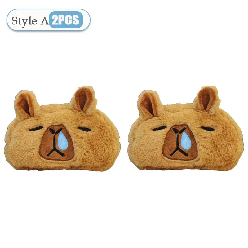 Kids Cute Capybara Plush Pencil Case – Large Capacity Pouch