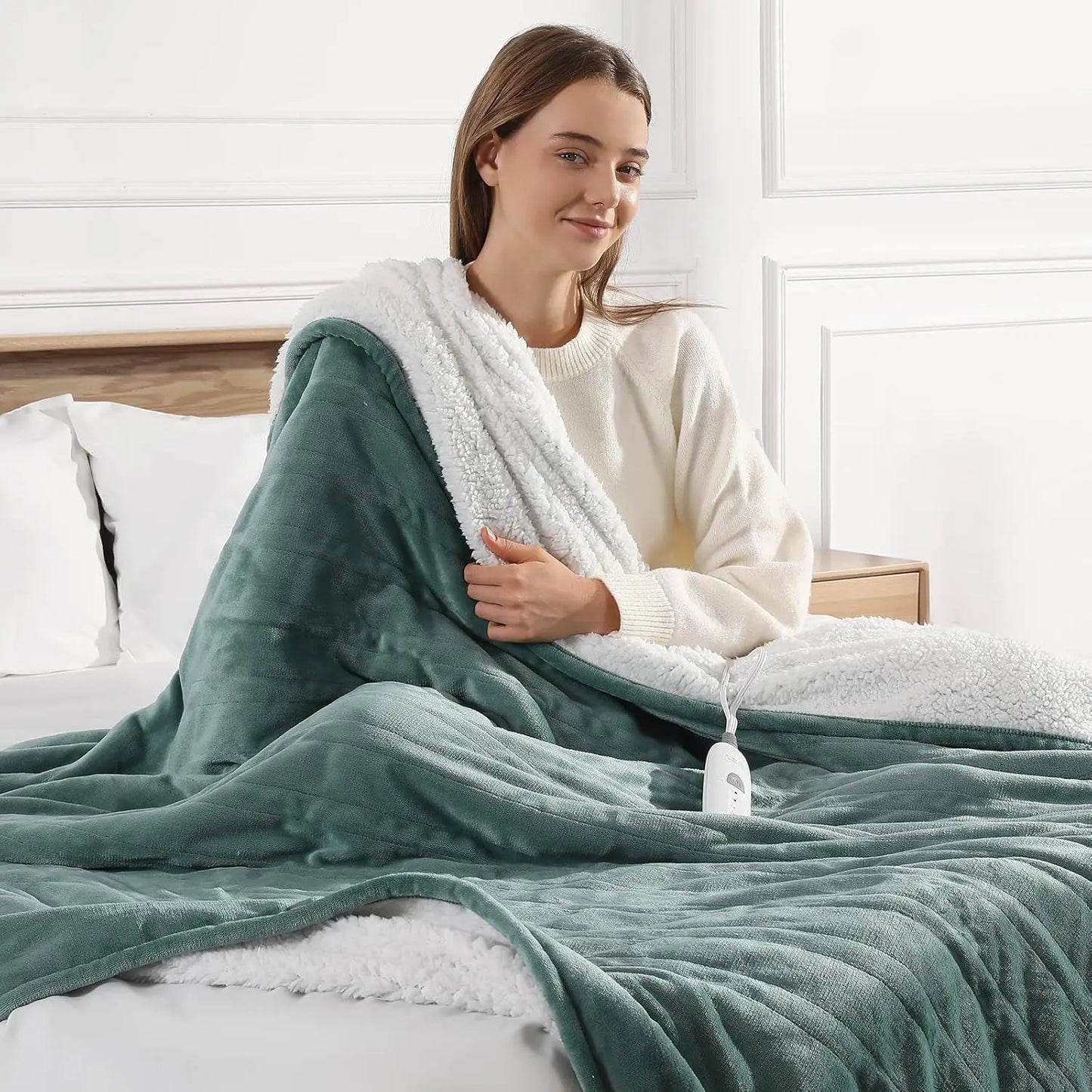 Twin Electric Heated Blanket 62x84" – 5 Levels, ETL/FCC Certified Peaceful Pleasures Health and Wellness