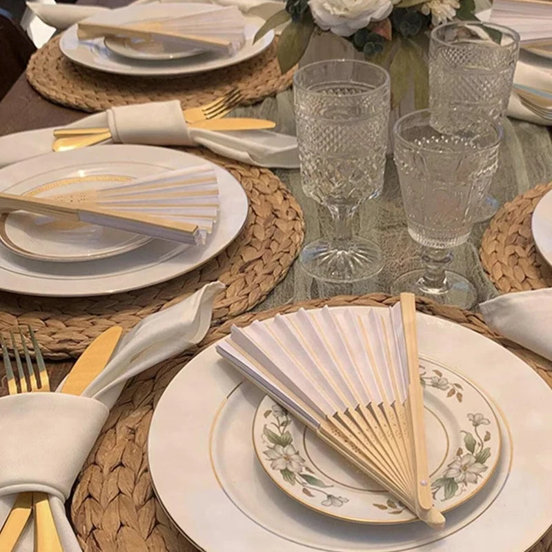 Personalized Wooden Folding Fan – Wedding & Bridal Party Favor