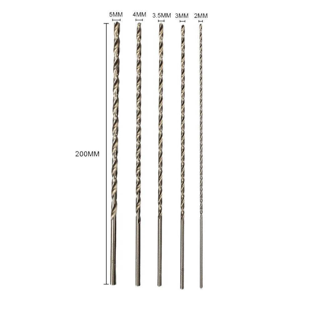 Extra Long HSS Drill Bits 2 3 5 4 Double Fluted Bit Metal Wood Deep