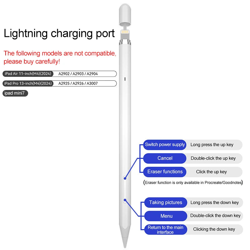 Special Stylus Pen For iPad Touch Pencil Professional Stylus For Touch Screen Apple Pencil Nib Apple Pen For ipad Accessories Peaceful Pleasures Health and Wellness Lightning interface1
