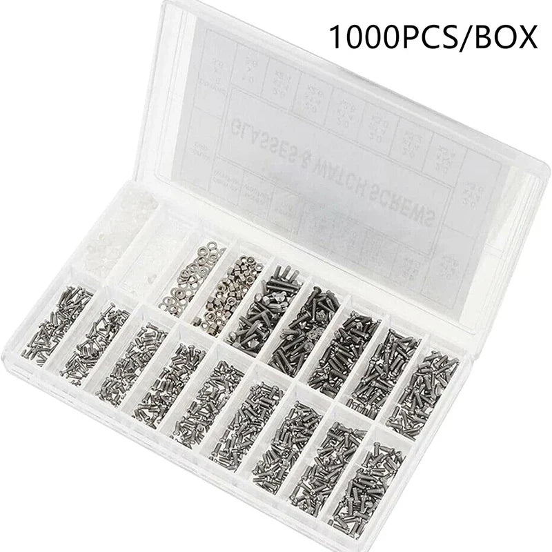 18-in-1 Eyeglass Repair Kit – Screws, Nose Pads & Tools