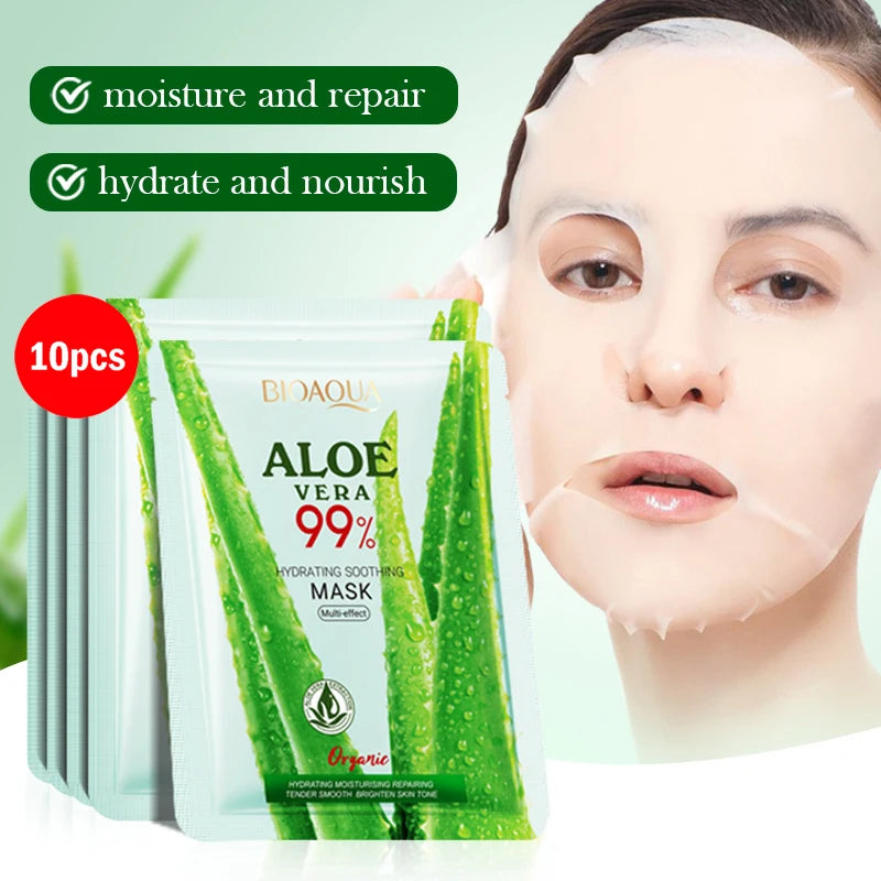 BIOAQUA Aloe Vera Face Mask – Moisturizing & Brightening Sheet Mask