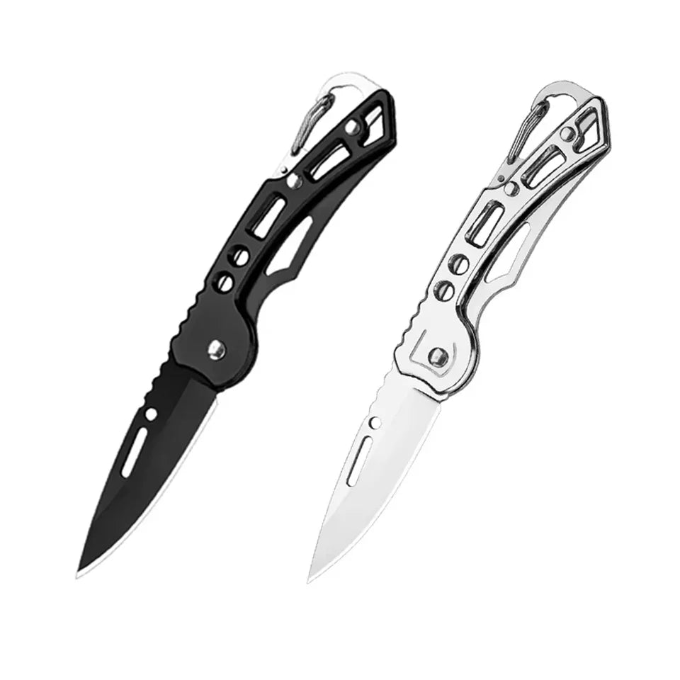 1/2/3pcs Stainless Steel Keychain Folding Knife Outdoor Carrying Knife Mirror Sharp Pocket Knife Fruit Knife Folding Knife Peaceful Pleasures Health and Wellness Black and Silvery