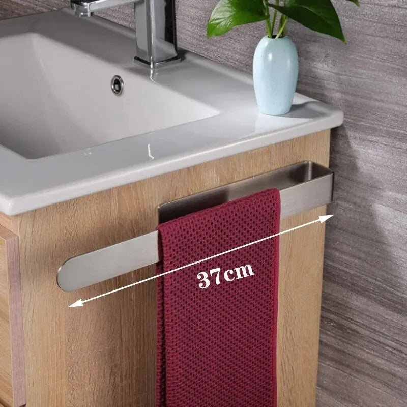Self-Adhesive Towel Bar | No-Drill 304 Stainless Steel Rack