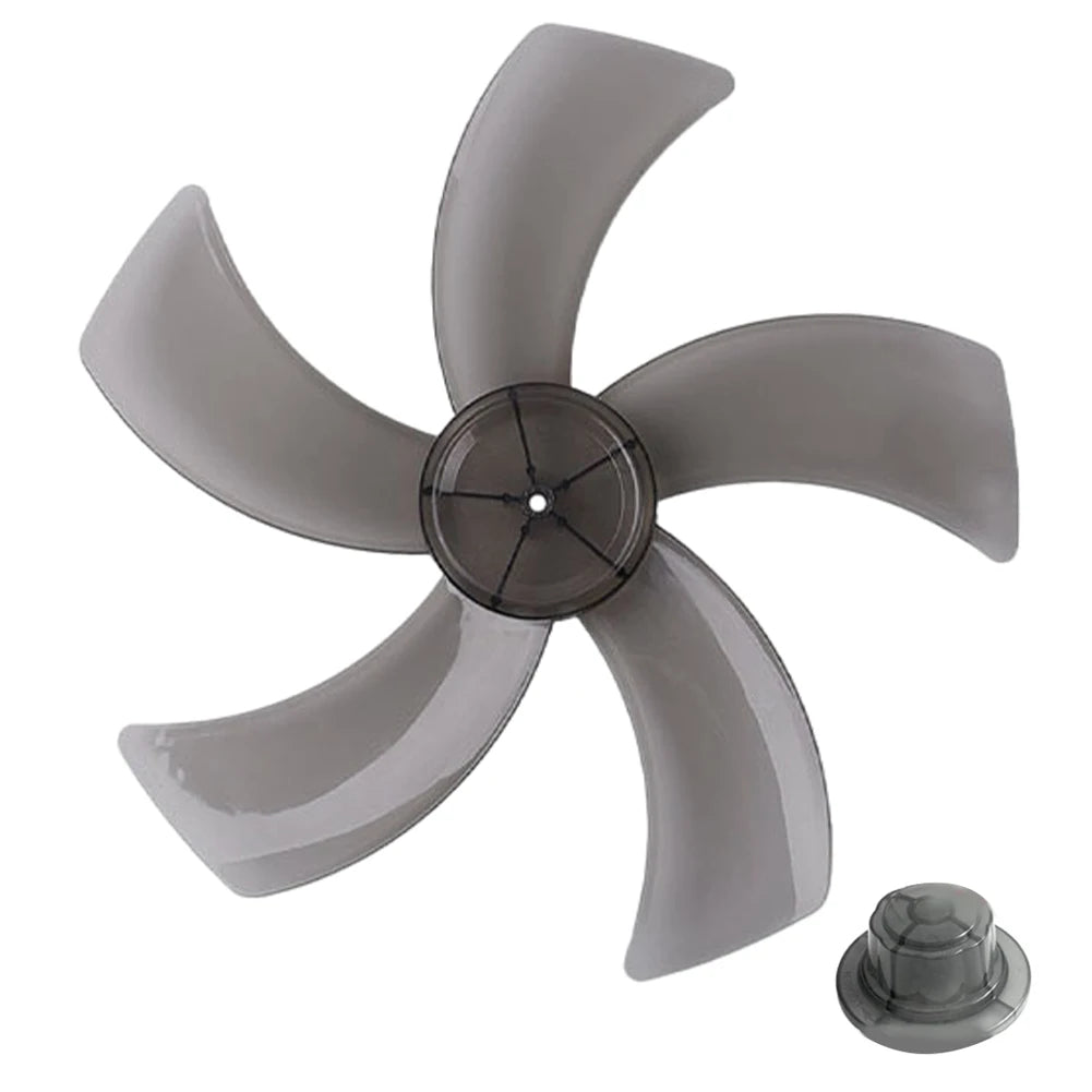 Household Plastic Fan Five Leaves Nut Cover Pedestal Transparent