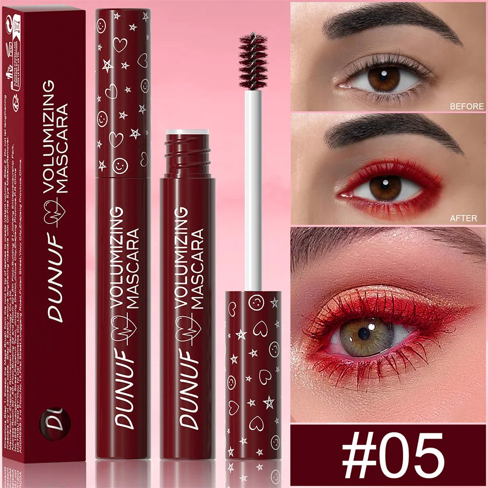 Colorful Waterproof Mascara – Green Blue Purple Curling & Lengthening
