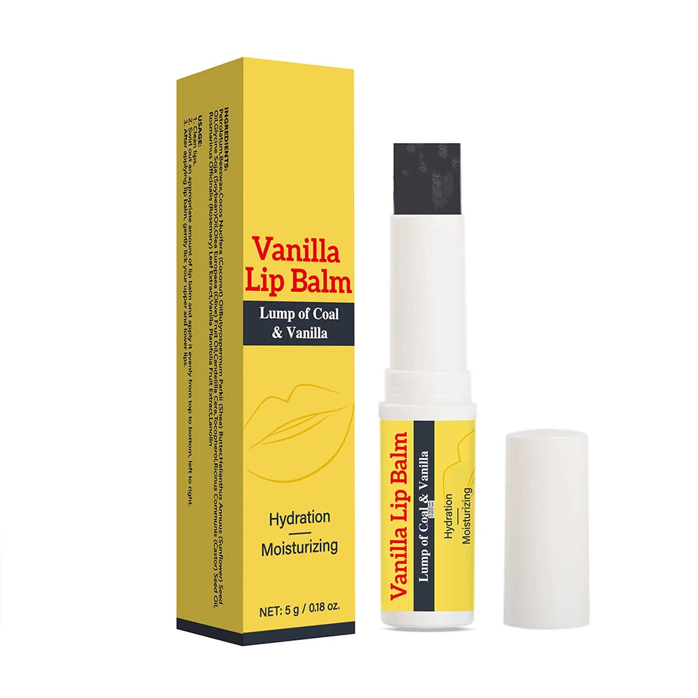 Vanilla Lip Balm Moisturizing Nourishing Lip Care Glossy Soft Natural Pink Lip Color Hydrating Vanilla Scent Lip Balm for Unisex Peaceful Pleasures Health and Wellness 1PC