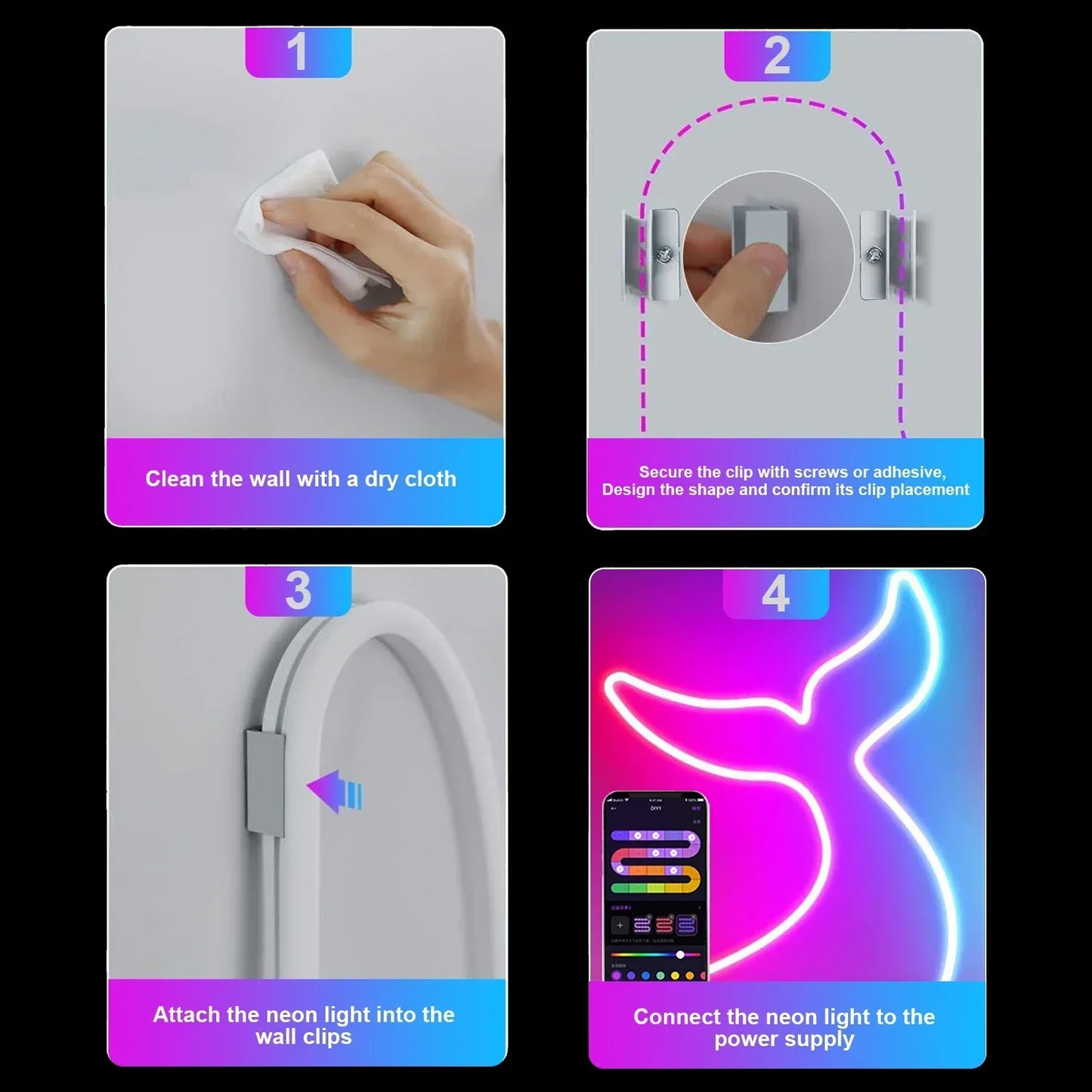 3M Neon LED Rope Light | Music Sync & App Control MeRGBW