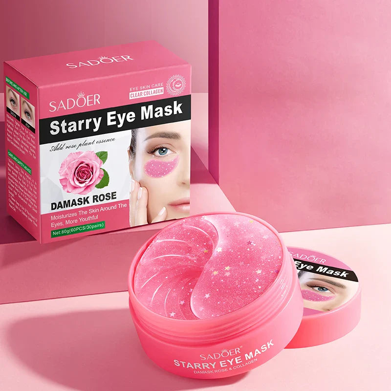 Rose Collagen Eye Masks 60 Pcs – Moisturizing Eye Patches