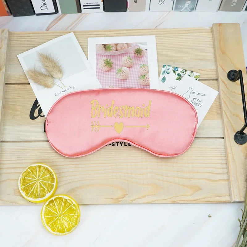 Team Bride Tribe Sleep Mask | Bachelorette Bridesmaid Gift Bridal Party Favor Peaceful Pleasures Health and Wellness bridesmaid mask