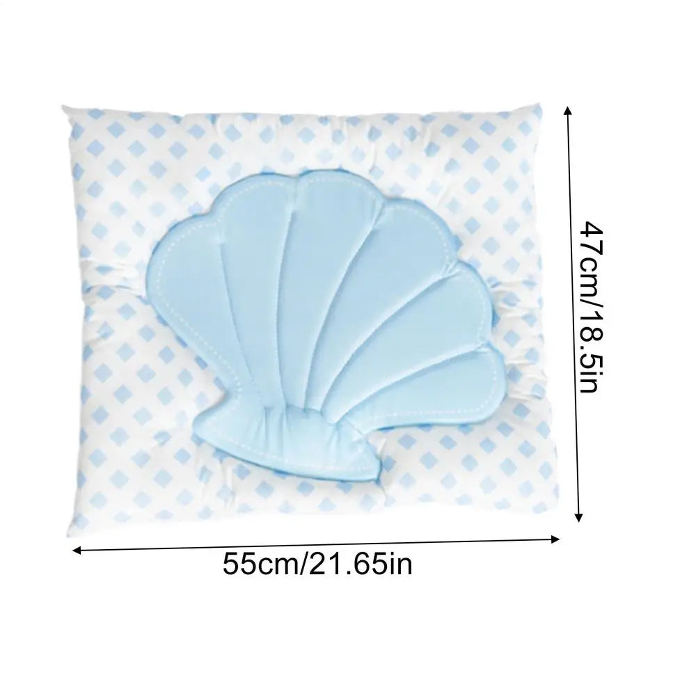 Dog Cooling Pad Shell Shape Comfortable Play Pad Summer Sleeping Mat for Pets Puppy Rabbits Animal Summer Outdoor Outside Indoor Peaceful Pleasures Health and Wellness Blue S CN