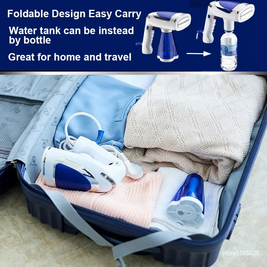 URGGU 1600W Foldable Handheld Garment Steamer | 3-Speed Travel