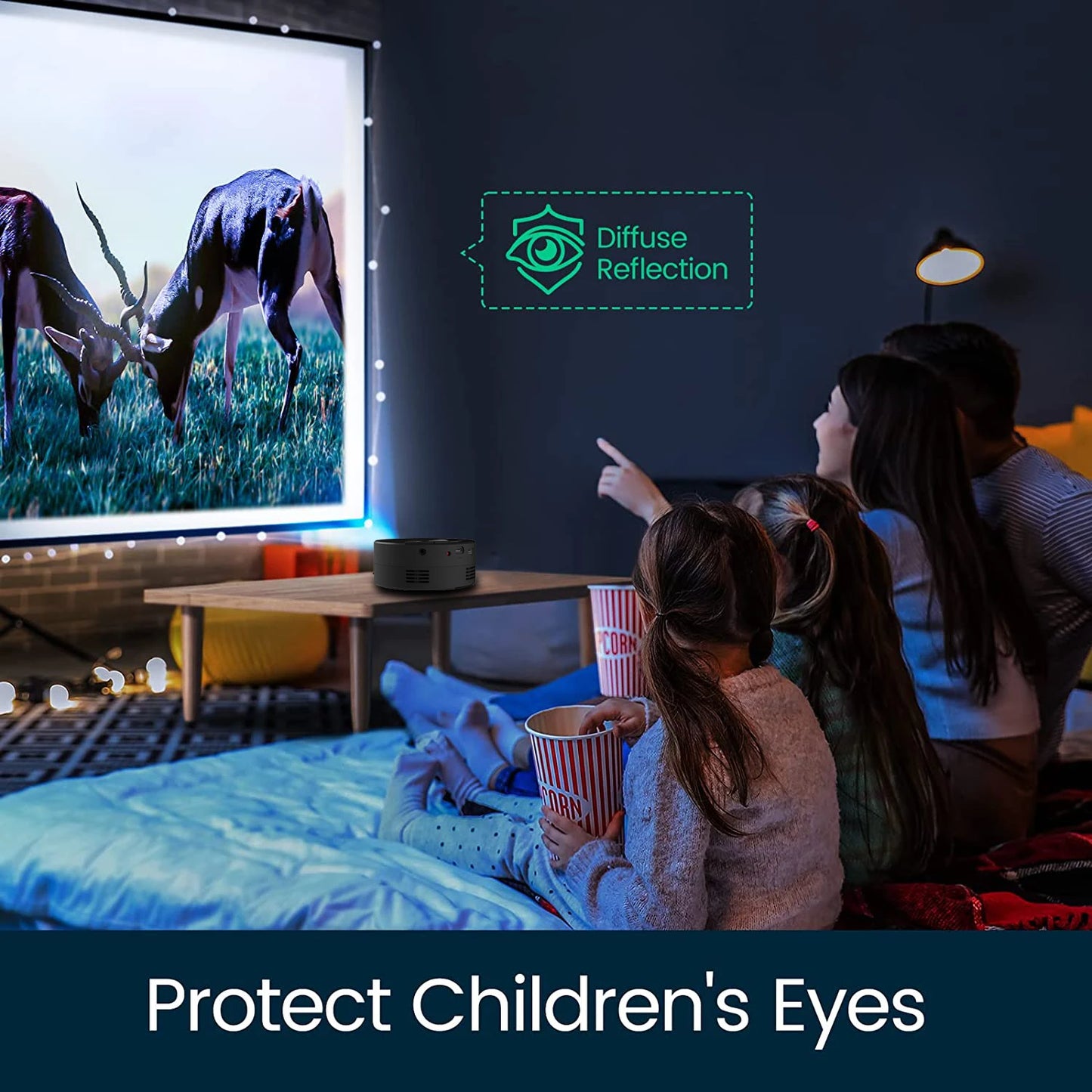 Mini circular projector YT200. High definition projector. Pocket projectors are convenient to carry. Peaceful Pleasures Health and Wellness