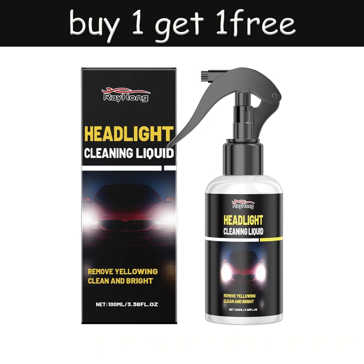 RayHong Car Headlight Cleaner & Restorer | 100ml Polish